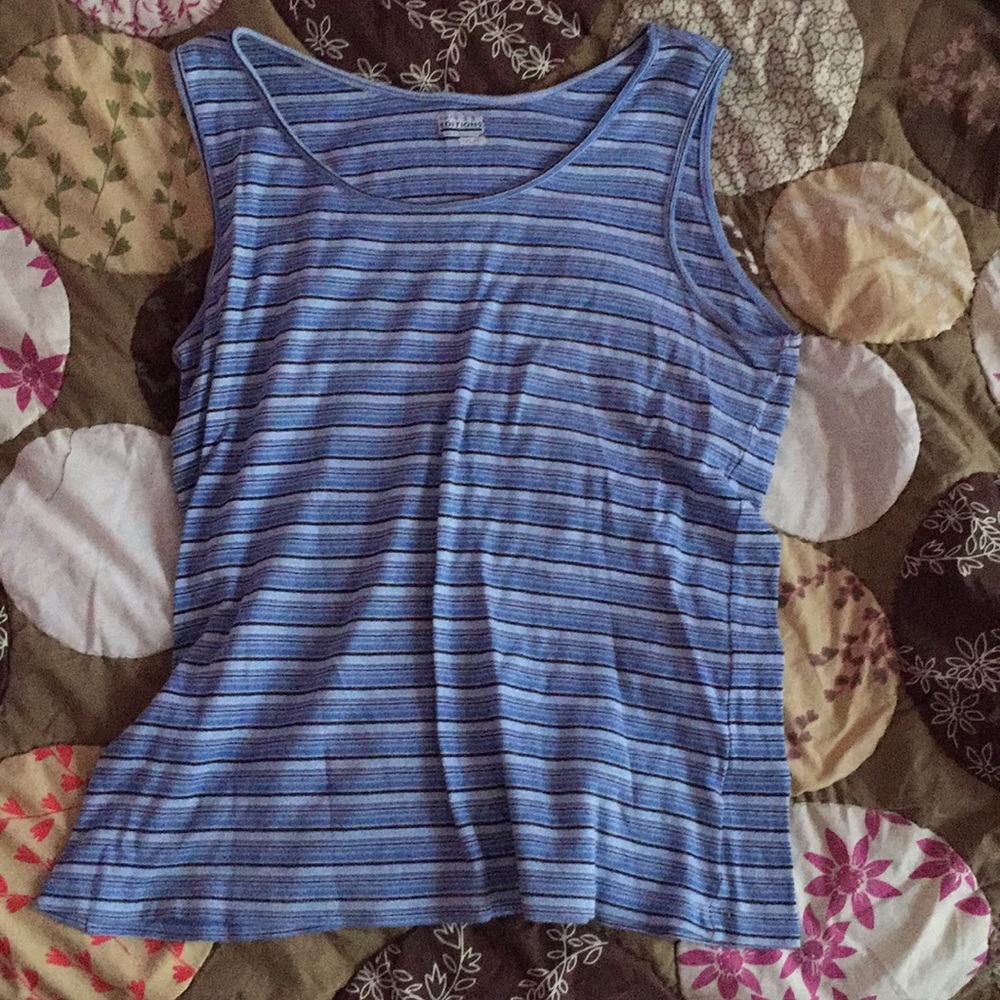 basic editions stripped tank top
